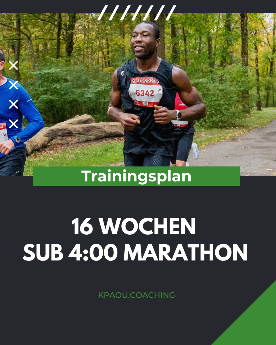 TRAININGSPLAN: Sub 4:00 Marathon in 16 Wochen