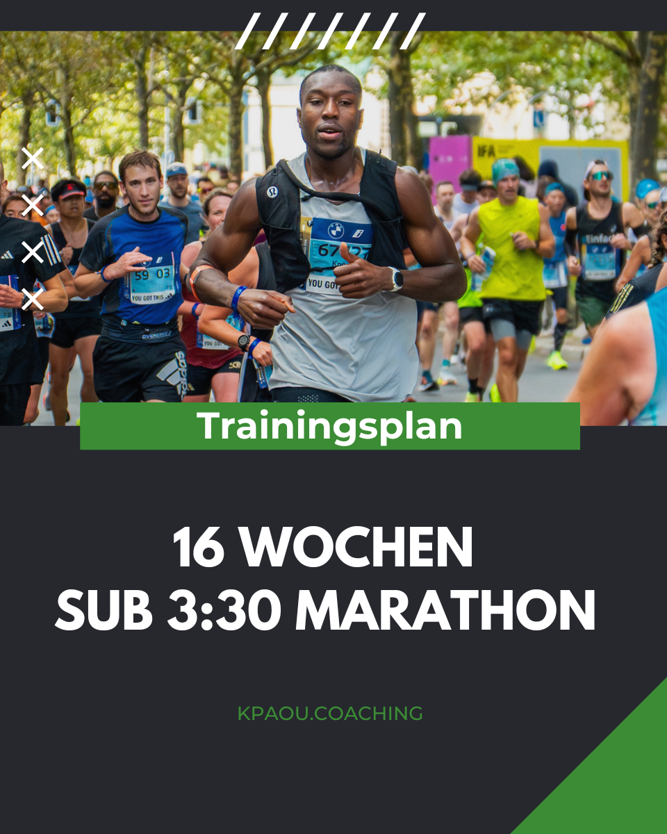 TRAININGSPLAN: Sub 3:30 Marathon in 16 Wochen